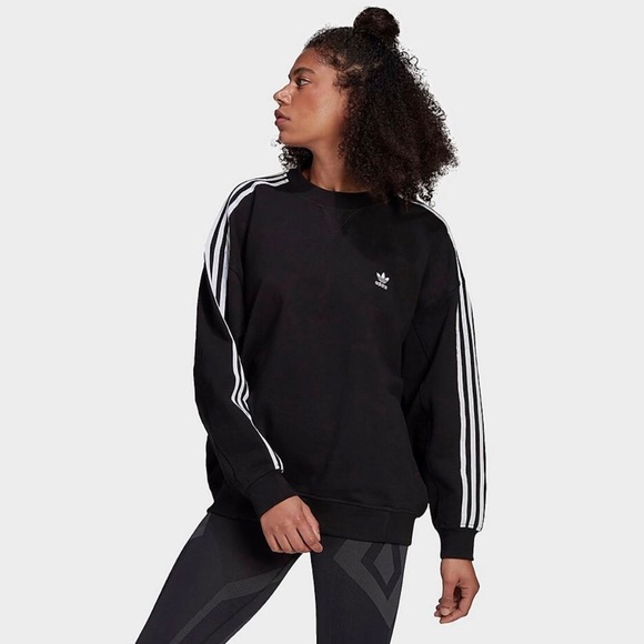 adidas Tops - Adidas Classic Black & White Crewneck Sweater
